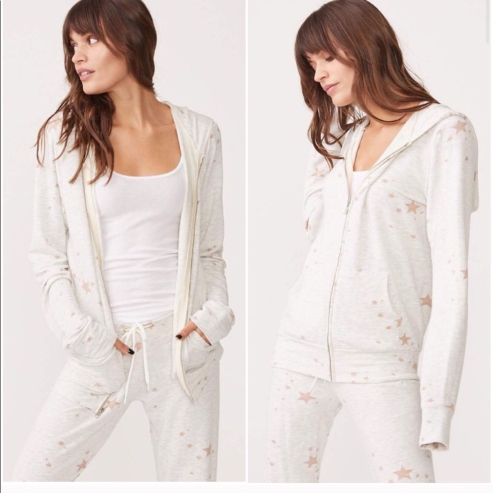 NWT Monrow Star Zip Up Hoodie 💫